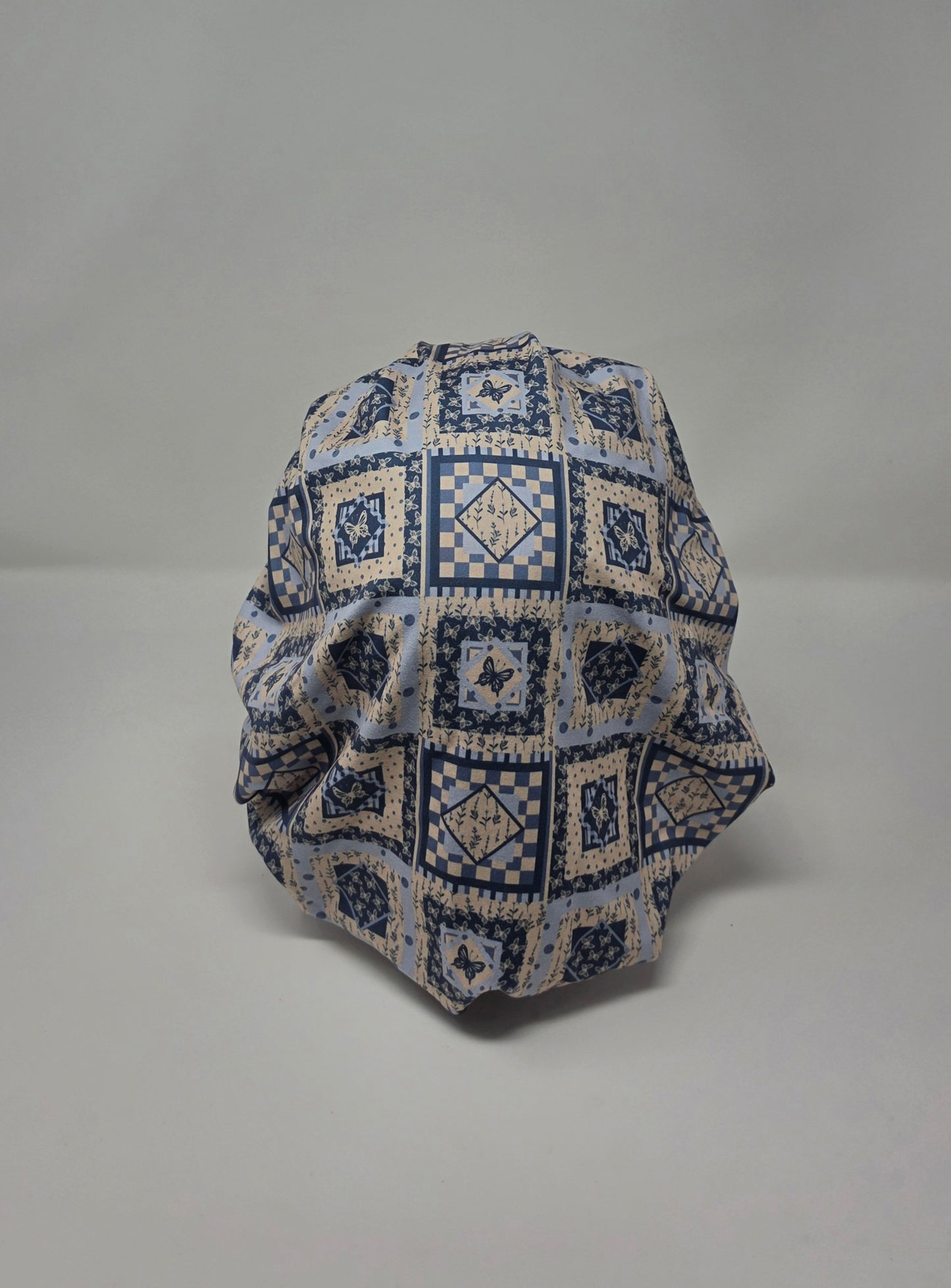 Adjustable DBP Bouffant Scrub Cap. Butterfly Quilt