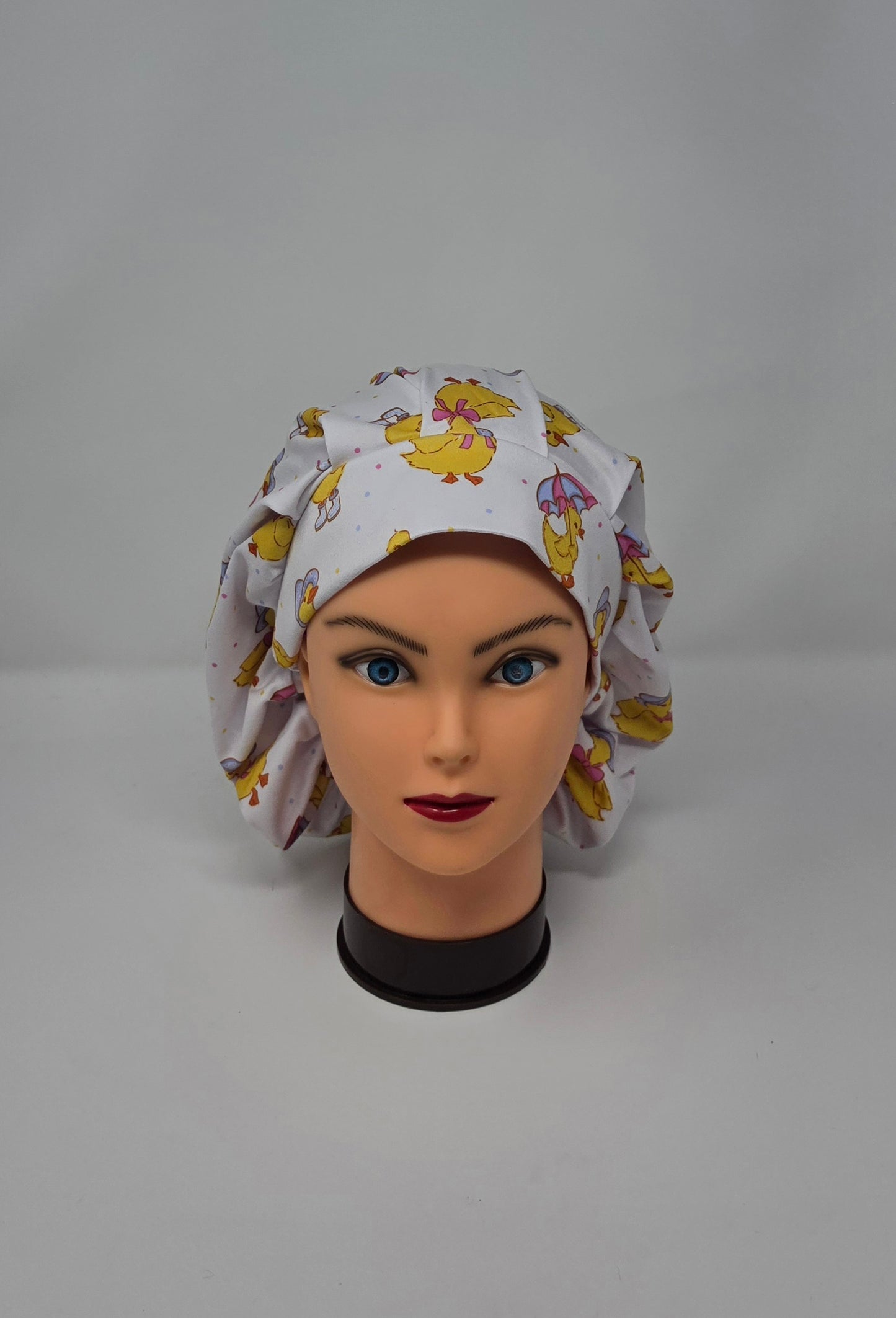 Adjustable DBP Bouffant Scrub Cap. Ducks In Rainboots
