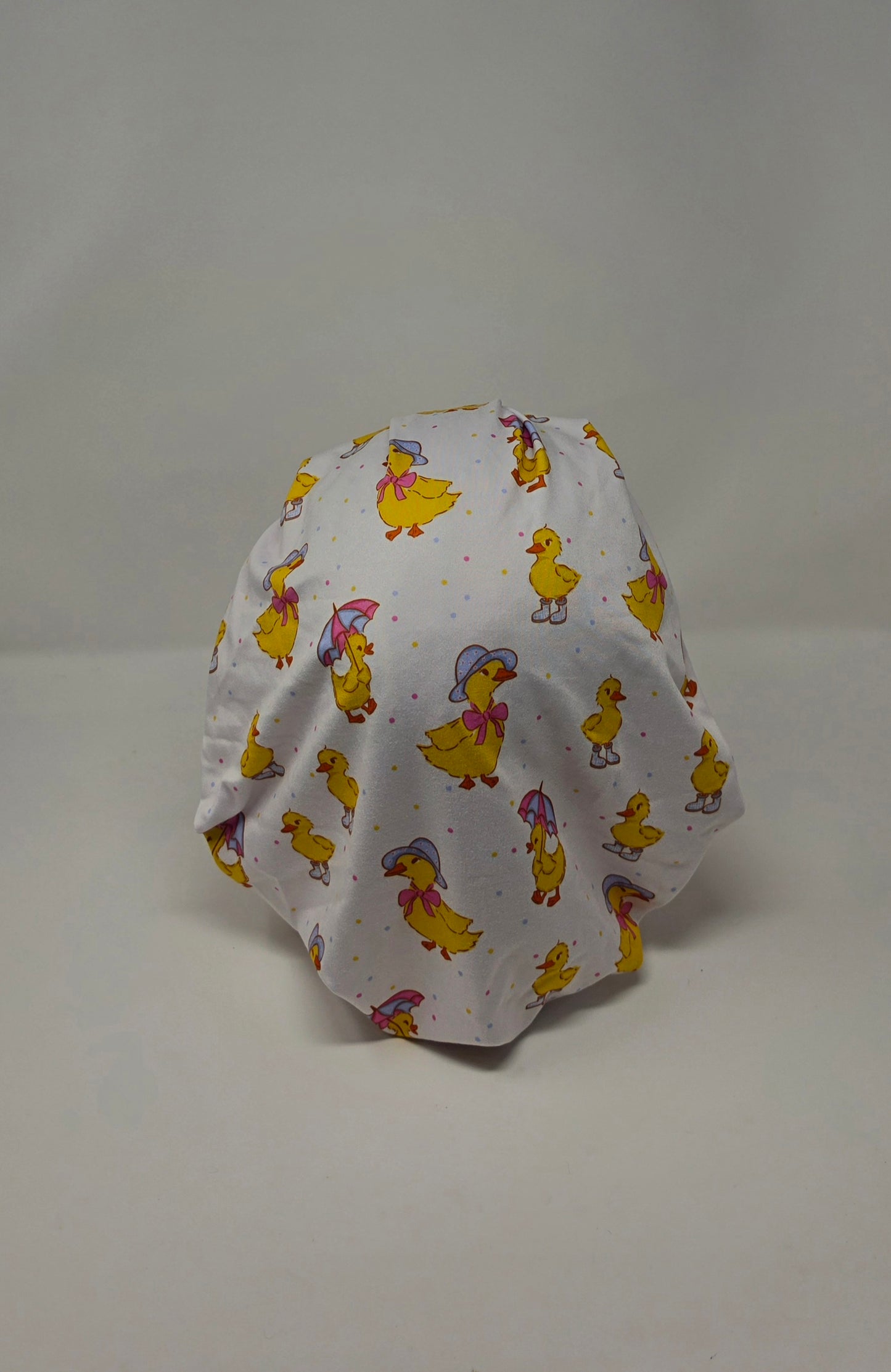 Adjustable DBP Bouffant Scrub Cap. Ducks In Rainboots