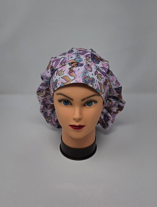Adjustable DBP Bouffant Scrub Cap. Mermaids