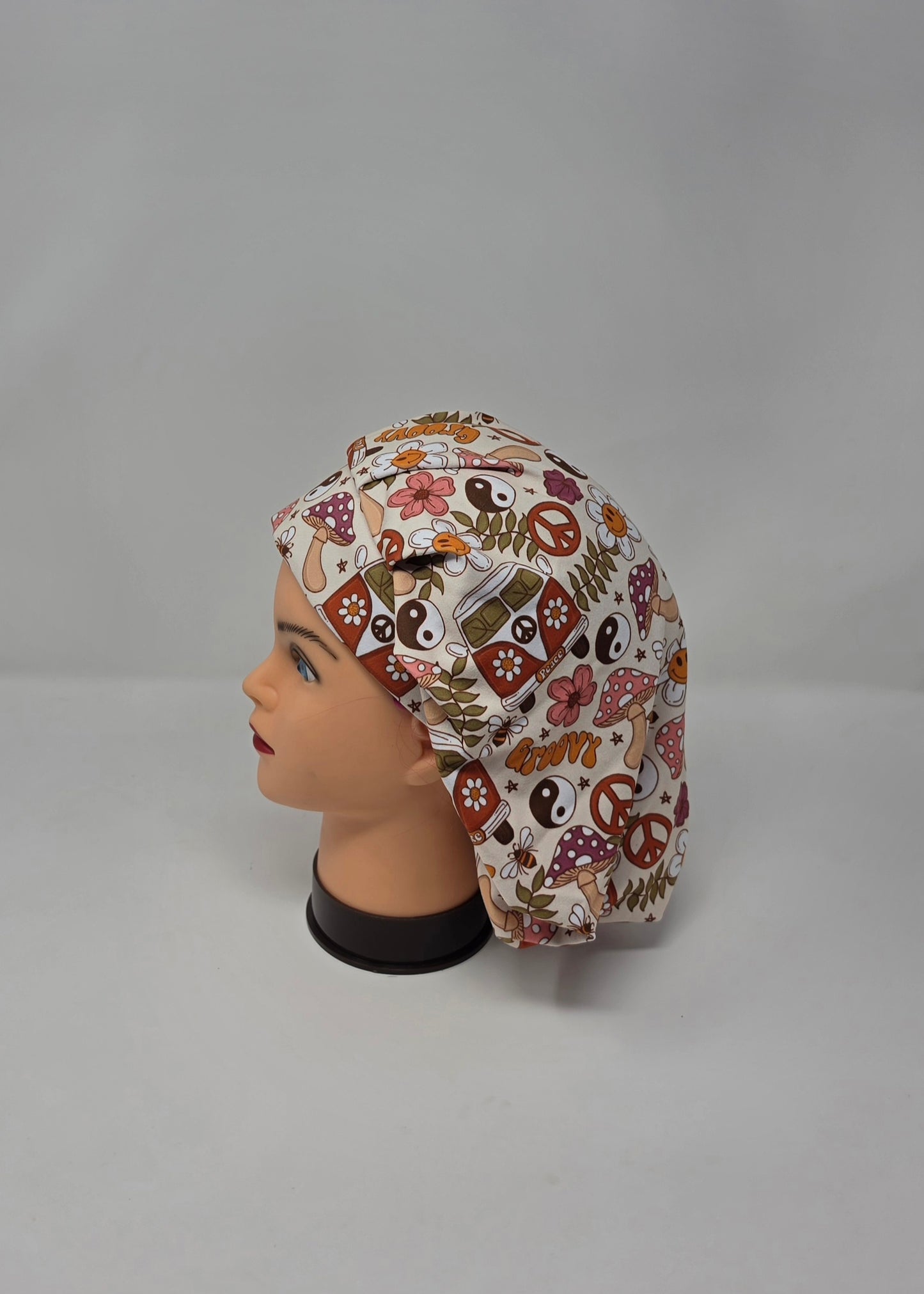 Adjustable DBP Bouffant Scrub Cap. Groovy