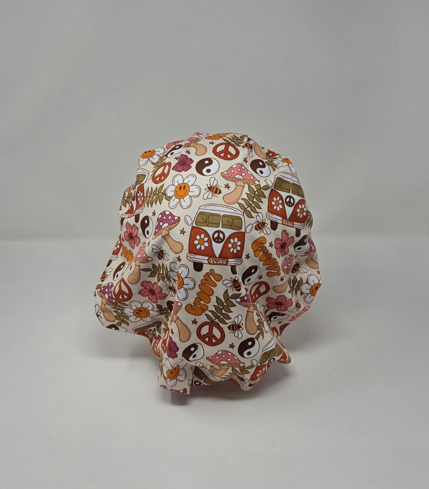 Adjustable DBP Bouffant Scrub Cap. Groovy